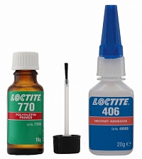 Клеевой набор для полиолефинов и жирных пластмасс Loctite 406/770